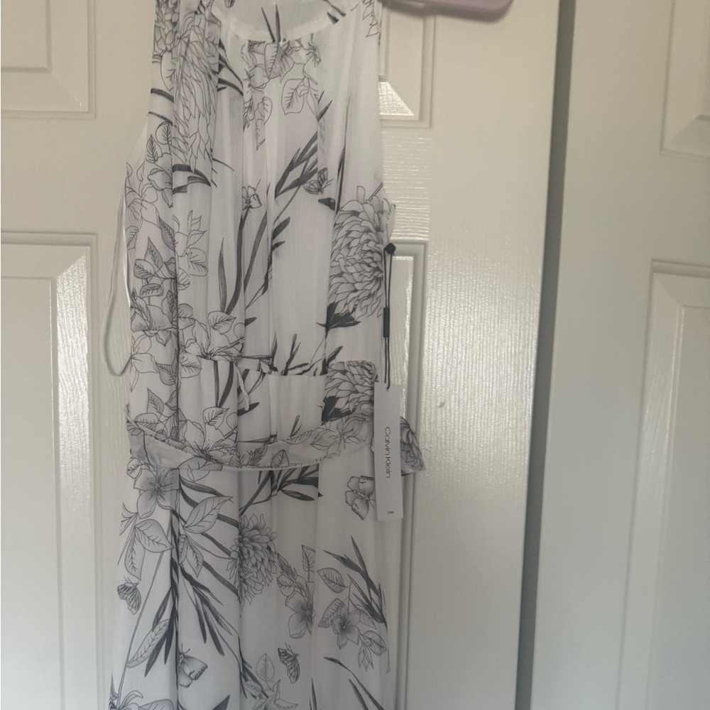 Calvin Klein Monochrome Floral Dress